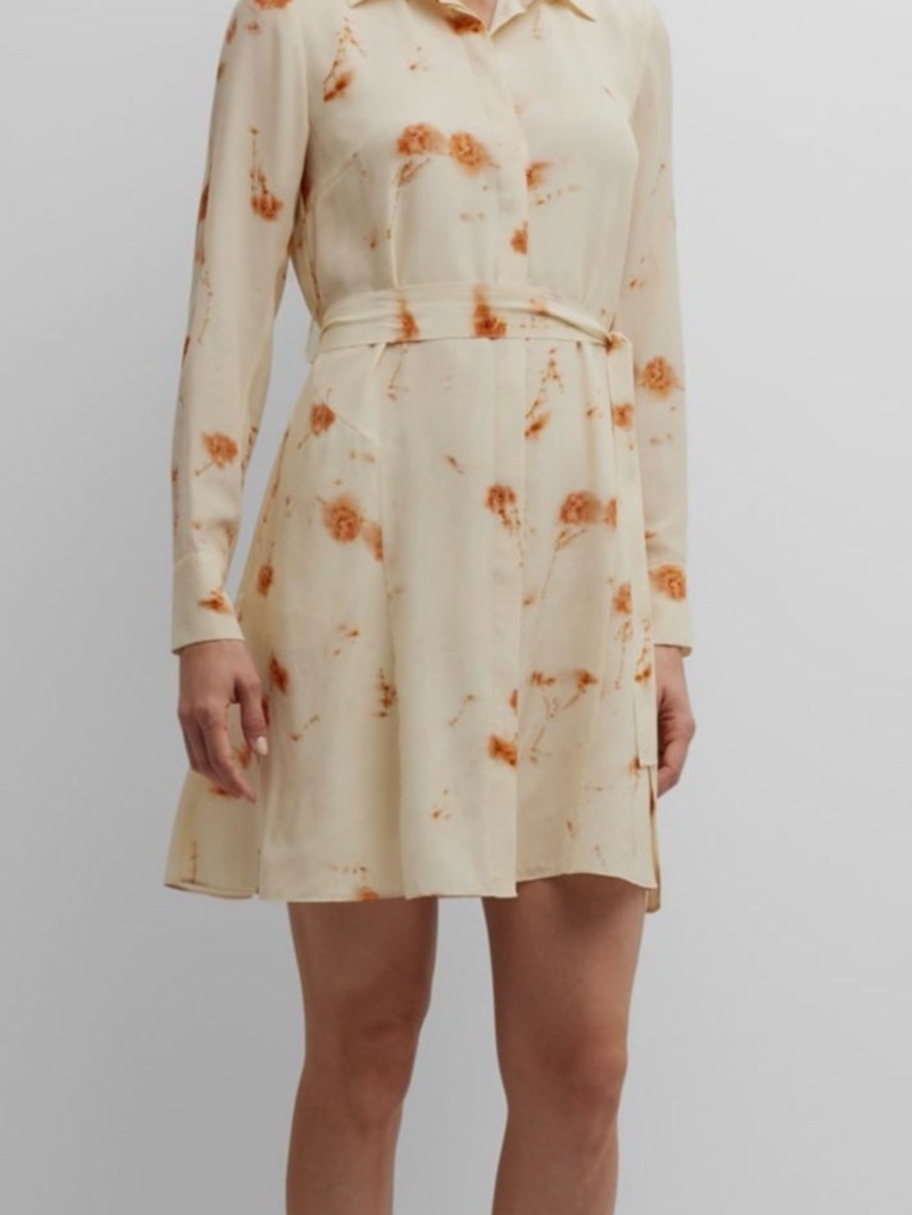 Jason Wu Cream Floral Mini Shirt Dress